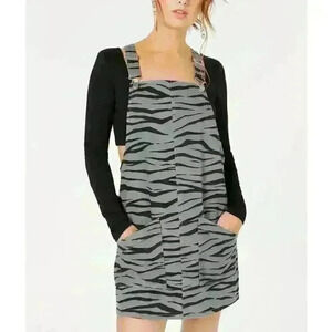 MATERIAL GIRL Women's Gray Pocketed Overalls